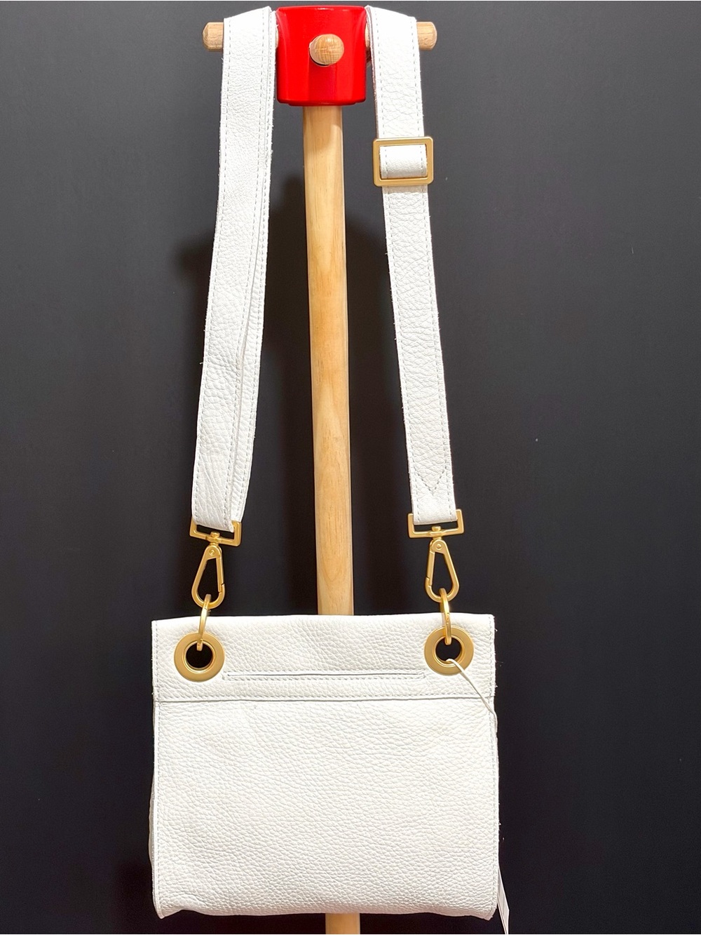 Hammitt Tony Small Leather Crossbody Bag in Ceramic White/Brushed Gold Hardware - Picture 4 of 12